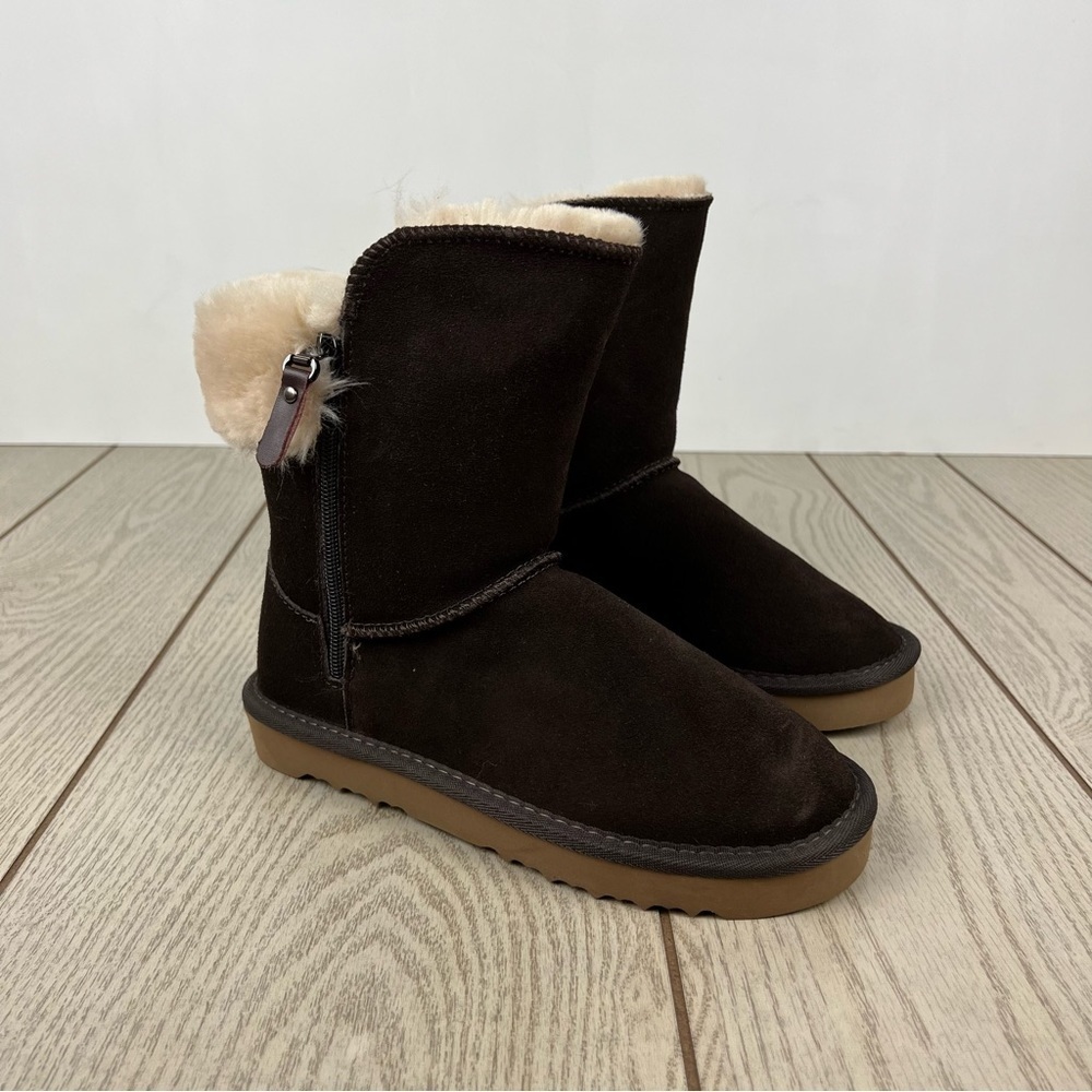 Style & Co. Maevee Cold-Weather Winter Booties 6 Chocolate Brown $75